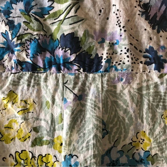 Anthropologie Printed Surf Button Down Shirt Blue Motif Size SP NWOT - Picture 10 of 13